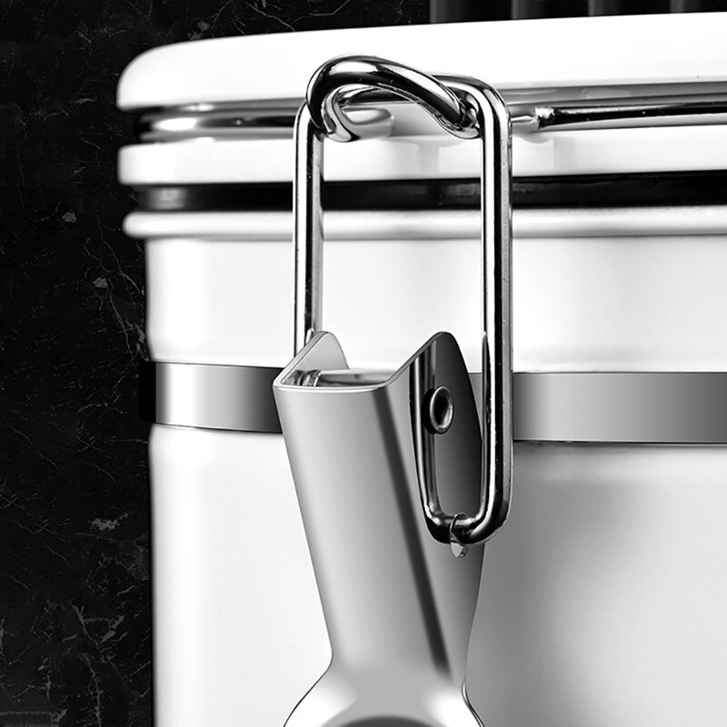 Recipiente de almacenamiento para granos de café, recipiente hermético de acero inoxidable sellado con válvula de CO2, mantiene los cereales frescos, tarro de té y caramelo