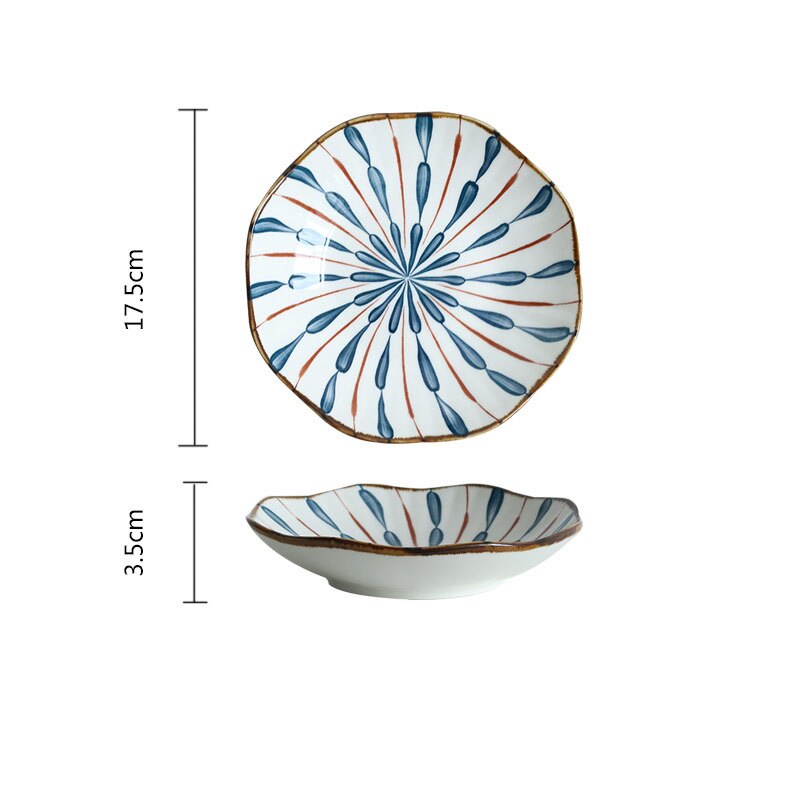 Keramische Kommen Voor Soep Salade Rijst Pasta Nordic Stijl Servies Plaat Pak Voor Diner Yoghurt Dessert Poki Voedsel Schotel Granen kom: D-7inch