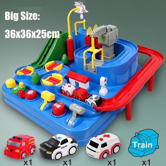 Kinderen Rail Auto Speelgoed Racing Trein Tracks Adventure Handleiding Cars Tafel Spel Puzzel Speelgoed Voor Kinderen Huis Play Game: Big D Set