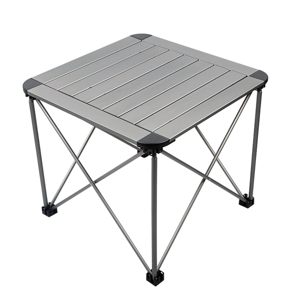 Outdoor Opvouwbare Camping Tafel Draagbare Ultralight Aluminium Tafel Met Opbergtas Voor Camping, Picknick, Bbq, Strand, vissen: small gray