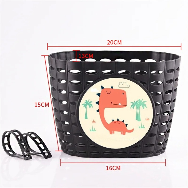 Sacs de guidon avant de vélo pour enfants, sacoches de vélo en plastique imperméables pour garçon et fille, ensemble de paniers de vélo génériques avec autocollants