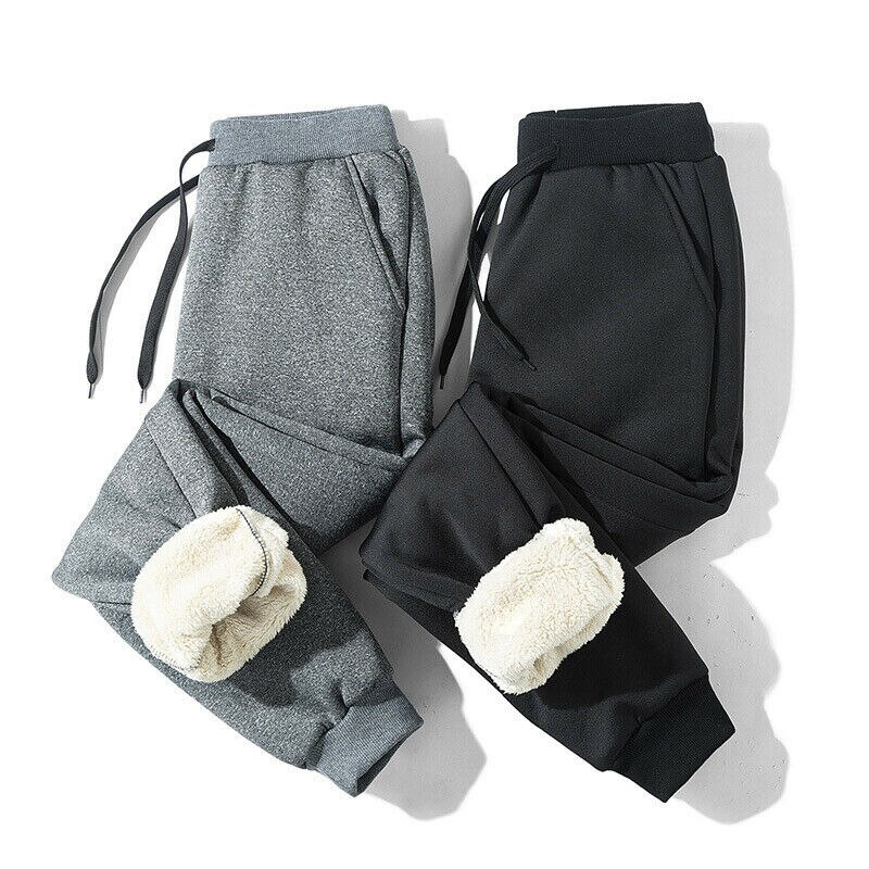 Mannen Dikke Fleece Thermiek Broek Outdoor Winter Warm Casual Broek Joggers Sport ASD88