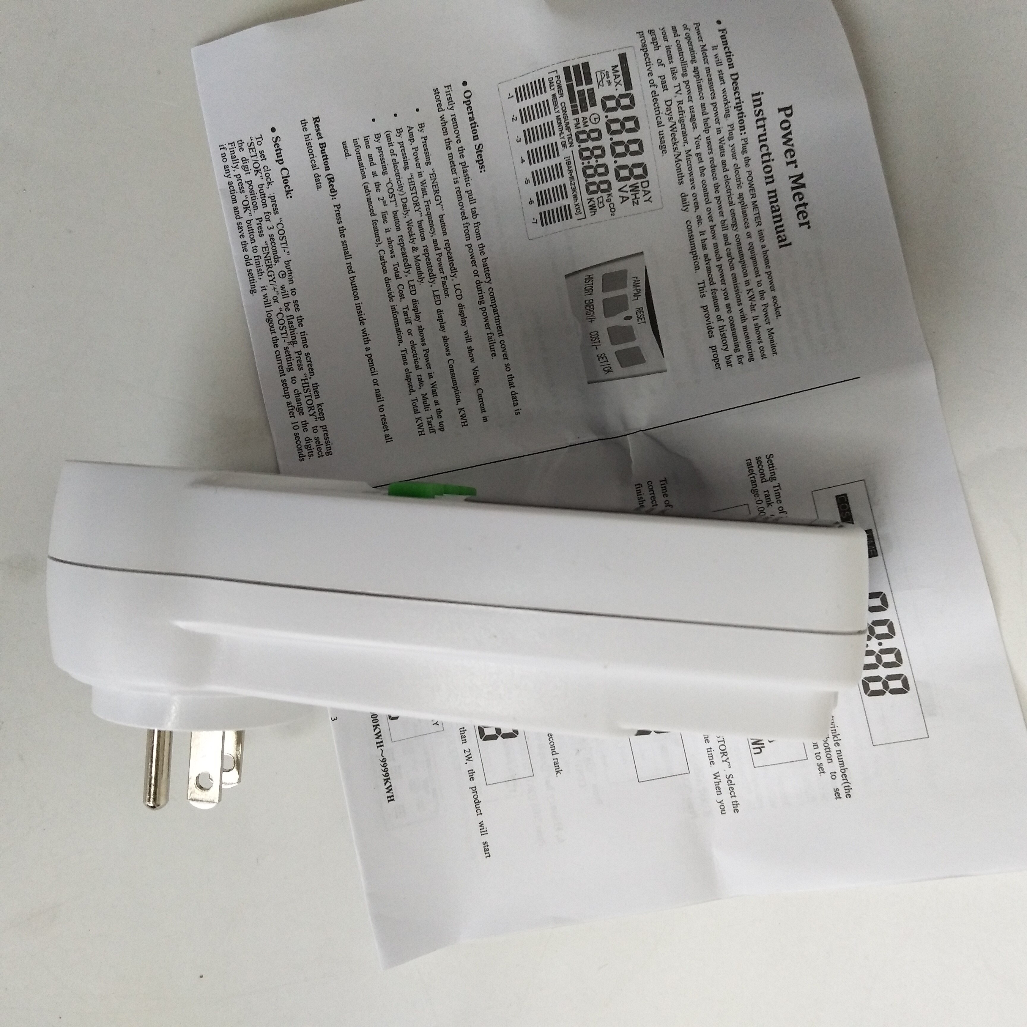 Medidor de vatímetro Digital, enchufe de conexión estadounidense, consumo de energía de vatios, KWh, AC110V, 60Hz, monitores analizadores de electricidad