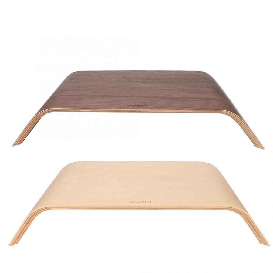 Multi-function Wooden Computer Monitor Stand Universal Bracket for iMac PC Notebook monitor stand
