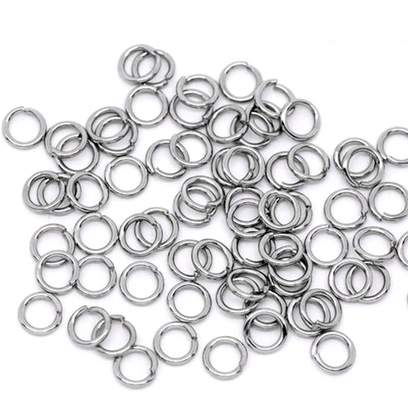 DoreenBeads 500 Stainless Steel Open Jump Rings 5mm Dia. Findings (B10269)