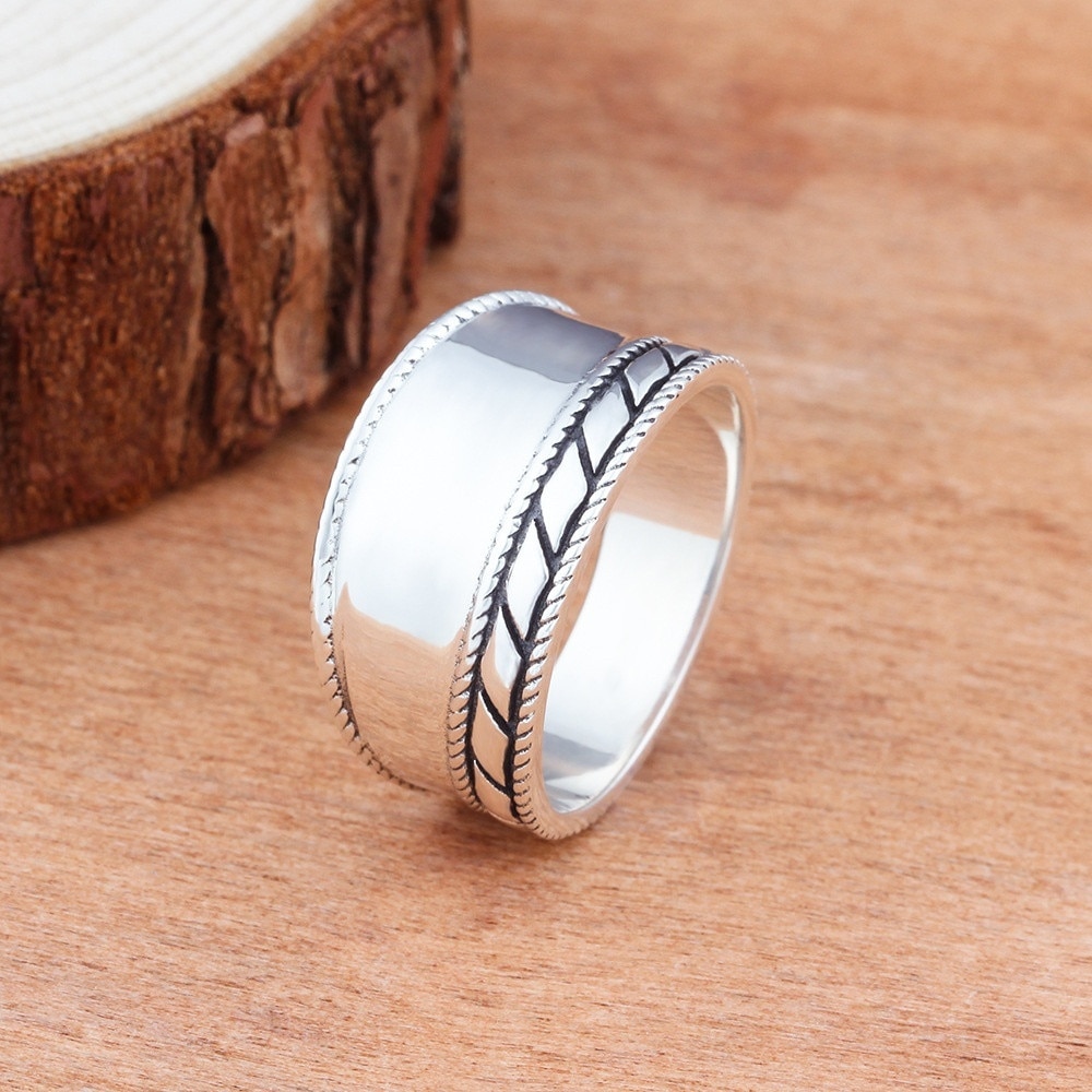 FDLK Copper Ring Women's Cross Knot Wedding Band - Classic Vintage Style