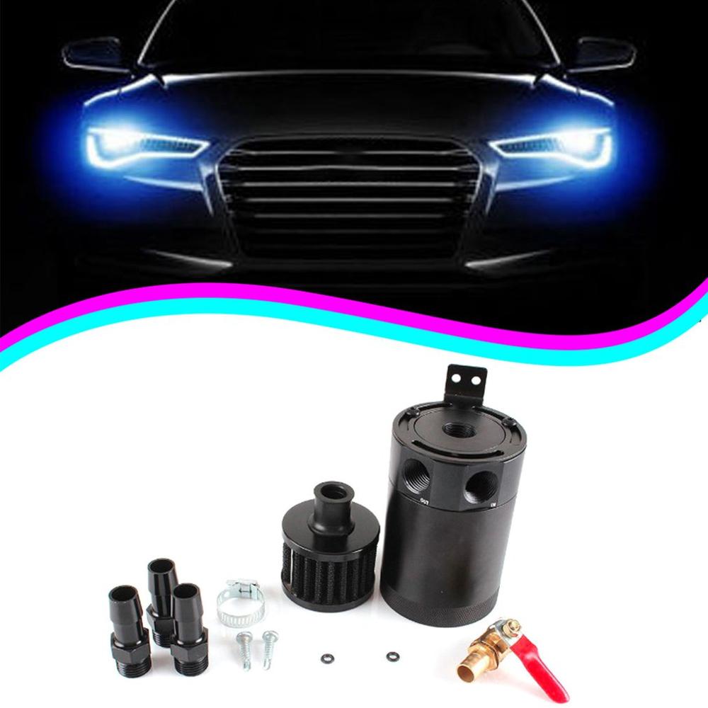 Oil Storage Tank Universal Motor Fuel Tank Engine Air Oil Separator Fuel Tank Aluminum Twin-cylinder Polished Baffle