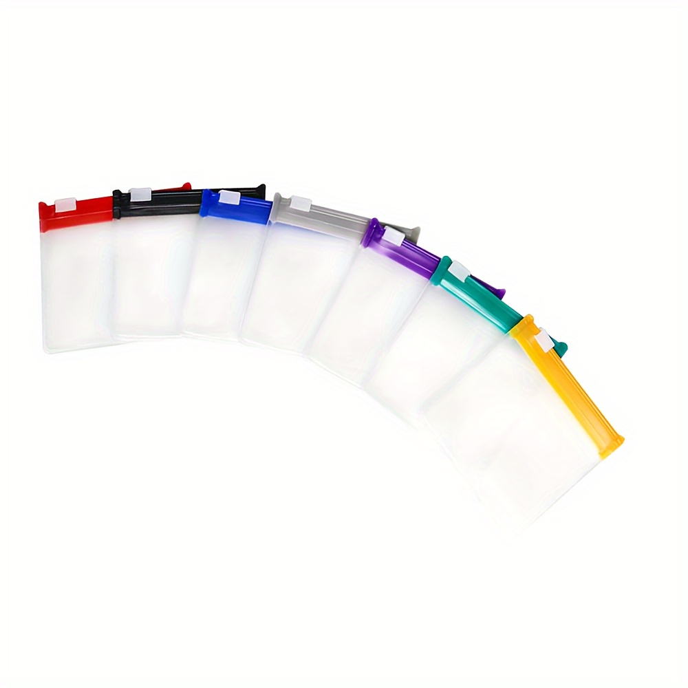 7 Uds. Bolsas para pastillas, juego de bolsas para pastillas reutilizables con cremallera, organizador de medicamentos autosellado de 7 colores, bolsas para medicamentos translúcidas Trave: Multicolor