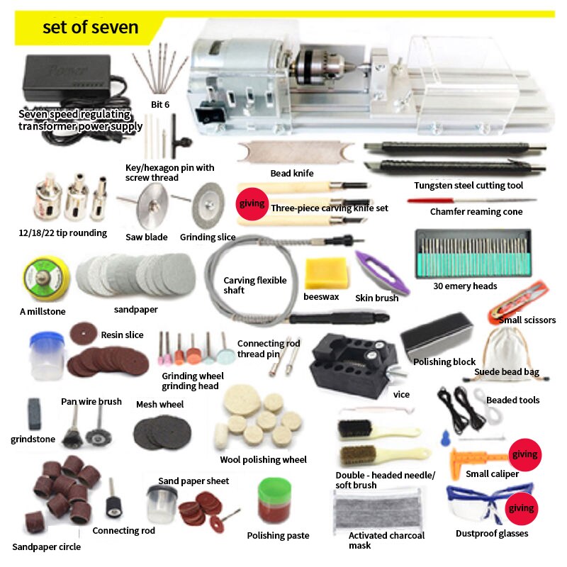 Mini Kralen Machine Mini Kraal Auto Kralen Machine Thuis Kralen Draaibank Diy Houten Kralen Houtbewerking Gereedschap