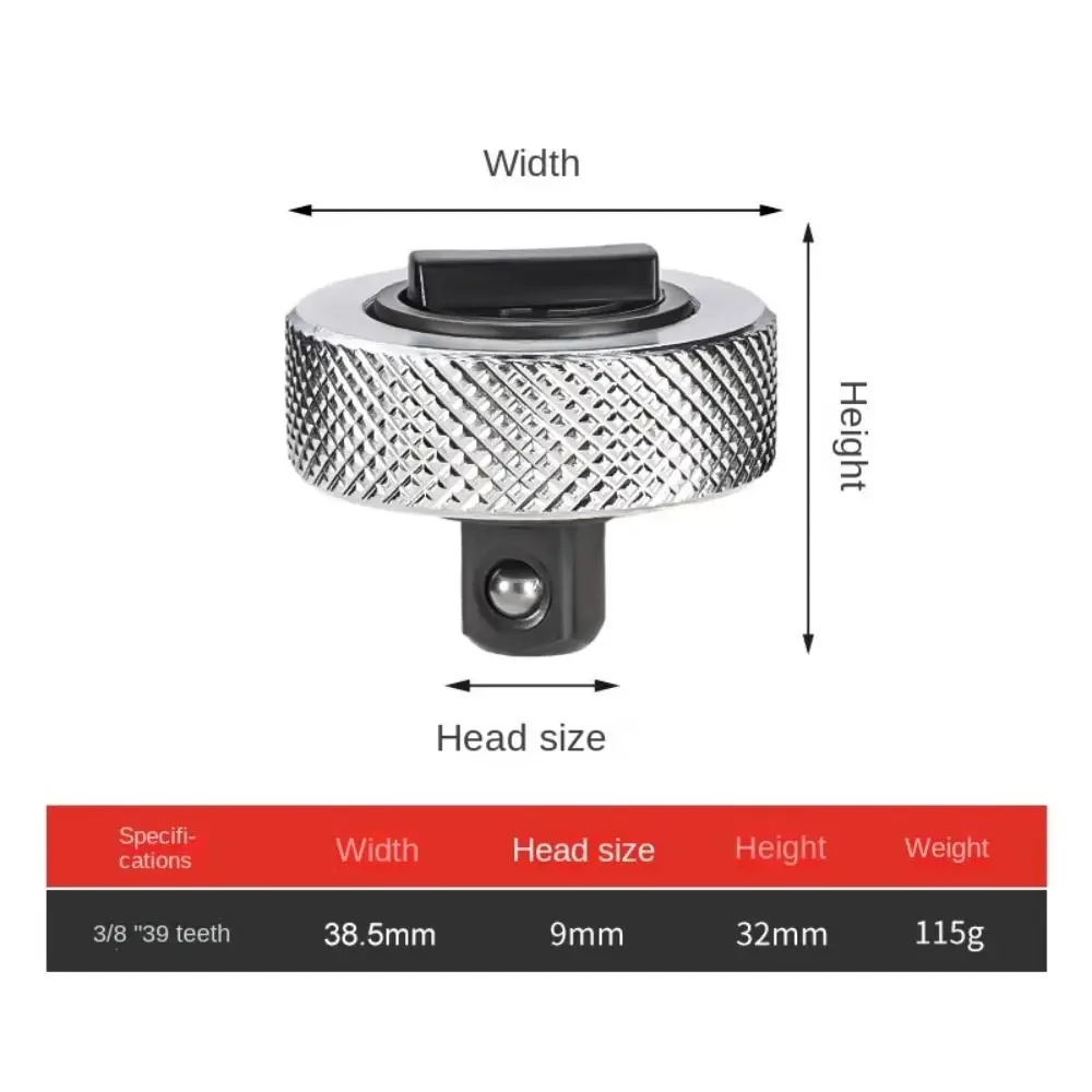 Mini llave de trinquete de 1/4 ", 3/8", 1/2 ", accionamiento pequeño, enchufe rápido, portátil, dedo de Palma de acero completo, herramienta cuadrada bidireccional Reversible: Negro