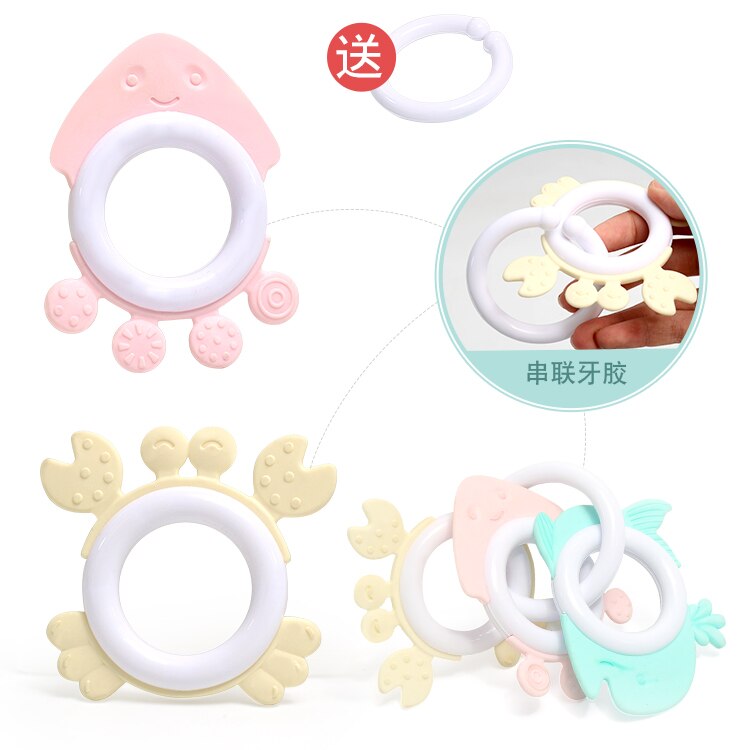 Nacimiento Bebe Baby Bijtring Baby Speelgoed Voor Tanden Siliconen Dier Kralen Geboorte ~ 24 Maanden Peuter Baby Speelgoed Geboorte Ketting