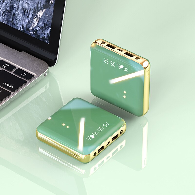 20000mAh Mini Power Bank Fast Charger LCD Type C Dual USB PoverBank External Battery Charger For Xiaomi Mi IPhone6 7 8 X