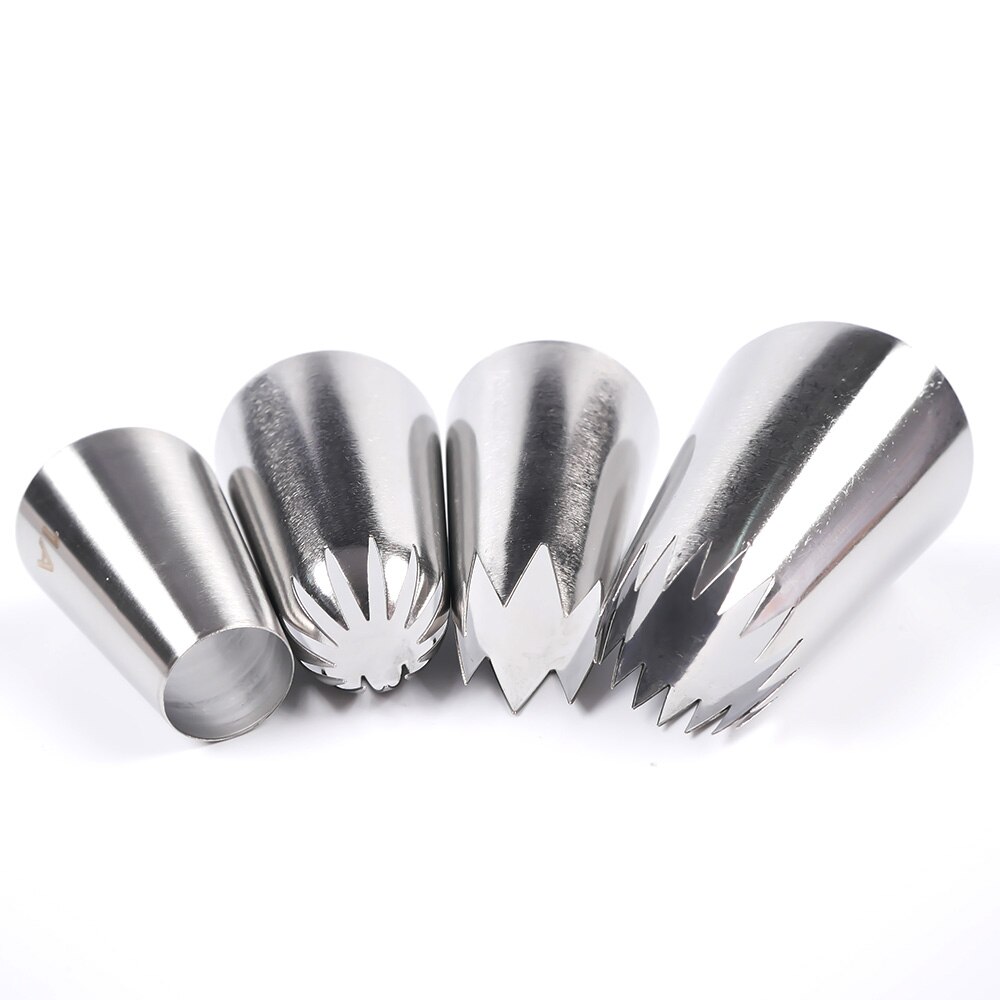 1/3/4/5/8/10 STUKS Grote Icing Piping Nozzle Russische Pastry Tips Bakken gereedschap Taarten Decoratie Set Rvs Nozzles Cupcake