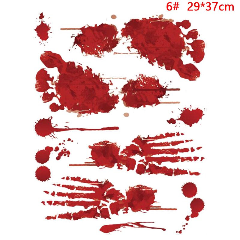 Horror Decal Blood Handprint Glass Window Sticker Halloween Decor Wall Stickers: 6
