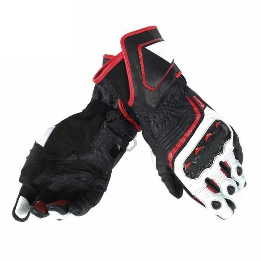 Guantes de cuero para 100% Dain Druid D1, guantes de motocicleta larga para carreras y conducción, guantes de cuero para motocicleta GP, guantes de fibra de carbono