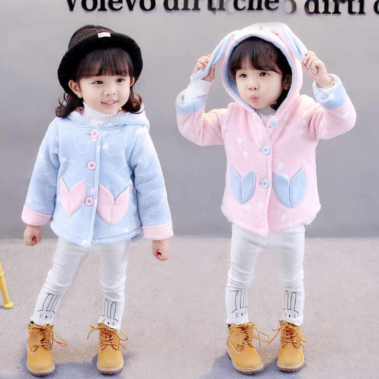 Novo Inverno Bebê Casaco Menina de Inverno de Espessura Outono Outwear Casaco Bebê 9BB021