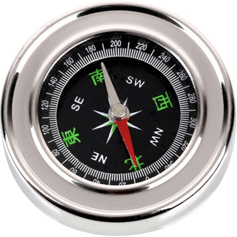 Stainless steel compass portable outdoor multifunctional metal tool magnetic north navigation survival camping mountaineering