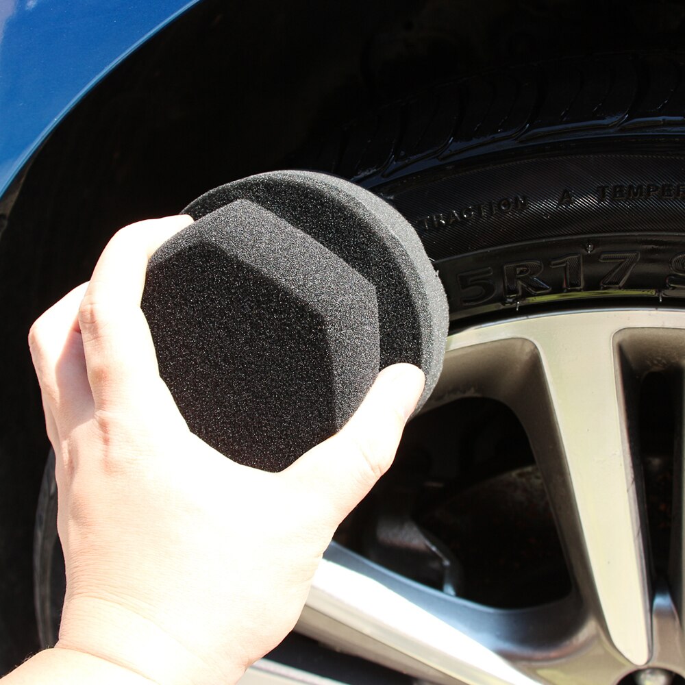 Auto Wax Polijsten Spons Zeshoekige Grip Applicator Hand Band Wax Spons Hoge Dichtheid Schuim Spons Voor Auto Waxen Accessoires