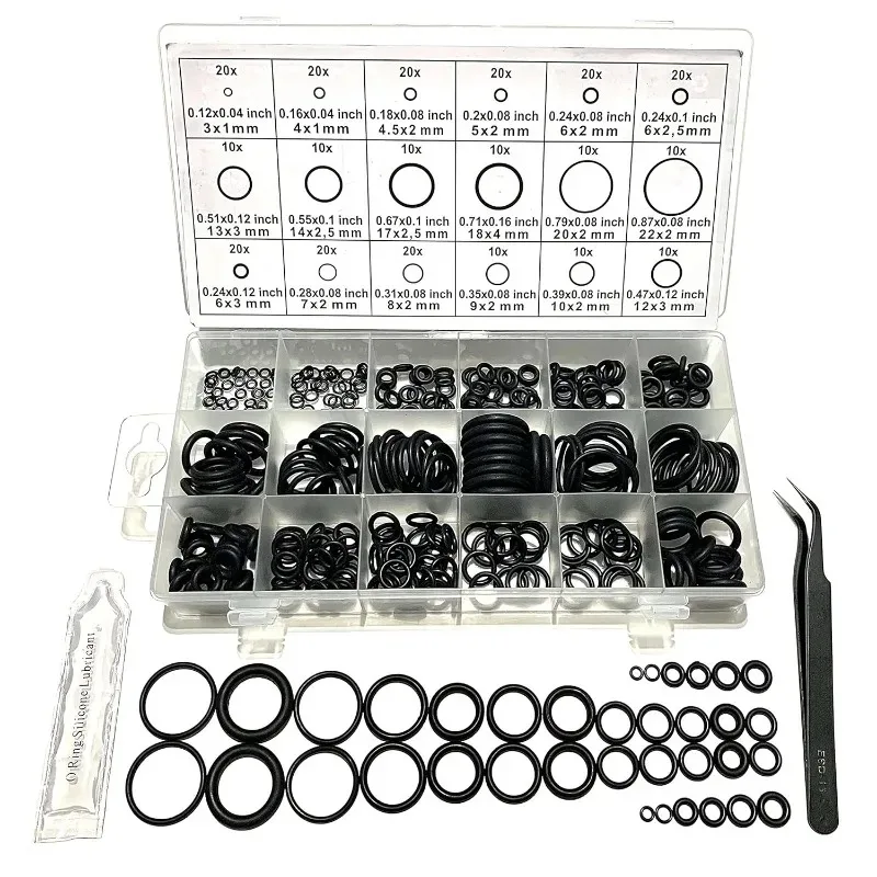 Gummi-O-Ring-Dichtungsscheibe, Sanitärdichtung, ölbeständiger O-Ring, Auto-Sanitär-Wasserhahn, Wasserreparatur, schwarze Dichtung, O-Ring: transparent