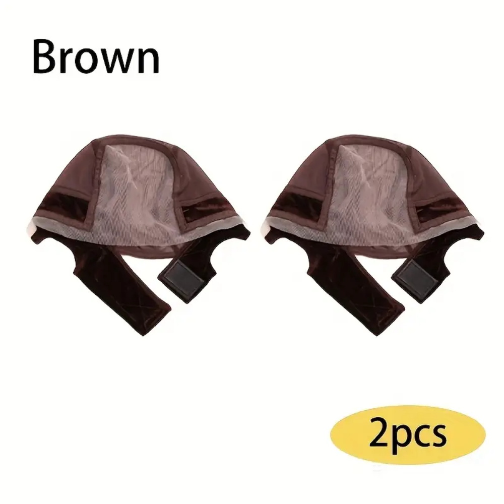 Lace Wig Grip Cap Pruik Grip Band voor Lace Front Pruiken om pruiken op zijn plaats te houden, verstelbare pruik Cap met Grip Band Antislip Cap: Medium Bruin