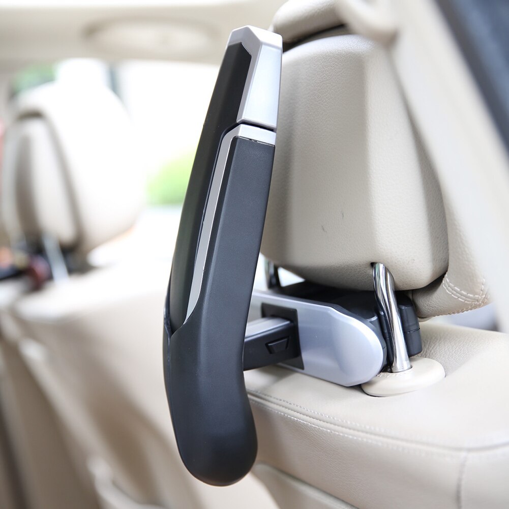 Bilsæde ryg let at installere køretøj foldestativ universel pladsbesparende håndtaske frakkejakkeholder rejse tøjbøjle