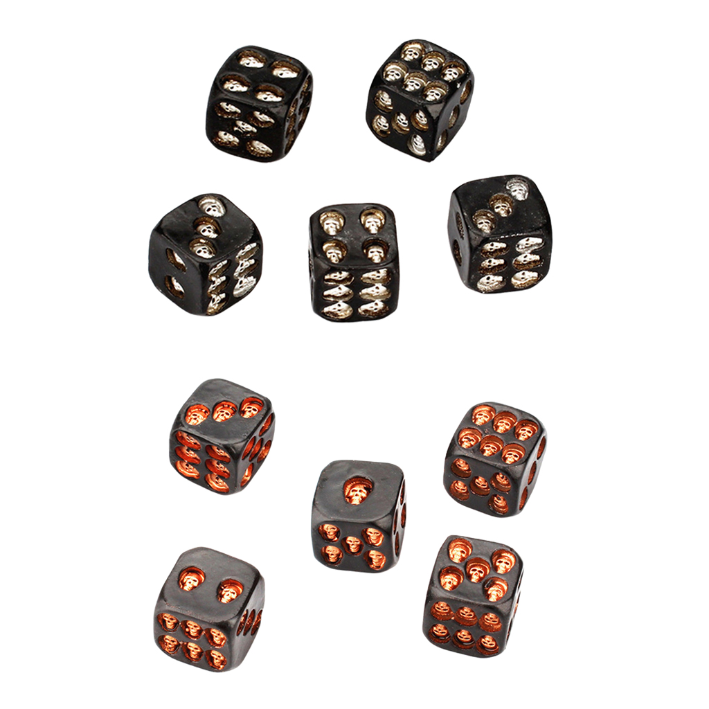 5 uds dado de calavera de resina 6 lados juego de entretenimiento KTV Pool juguetes recreativos Favor Props