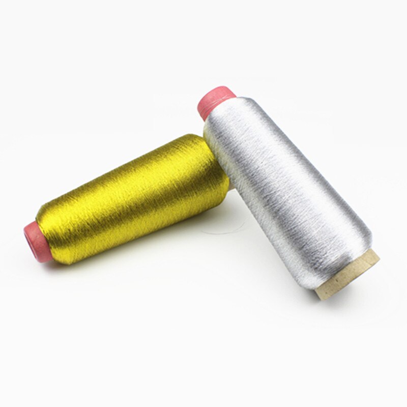 XUNZHE Gold / silver Computer Cross-stitch Threads Durable Overlock Sewing Machine Line Textile Metal Yarn Woven Line 2300 m