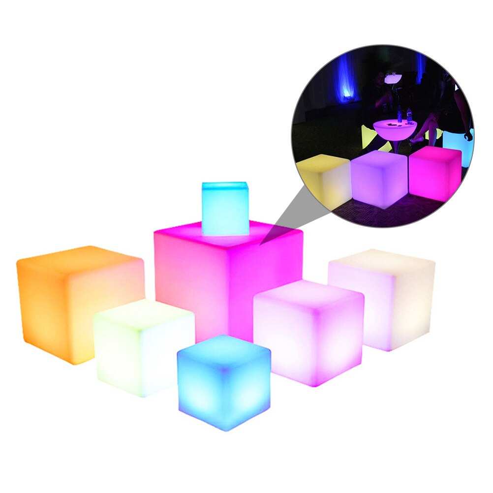 1pc 10cm LED Cube Light Outdoor Waterproof Remote ... – Grandado