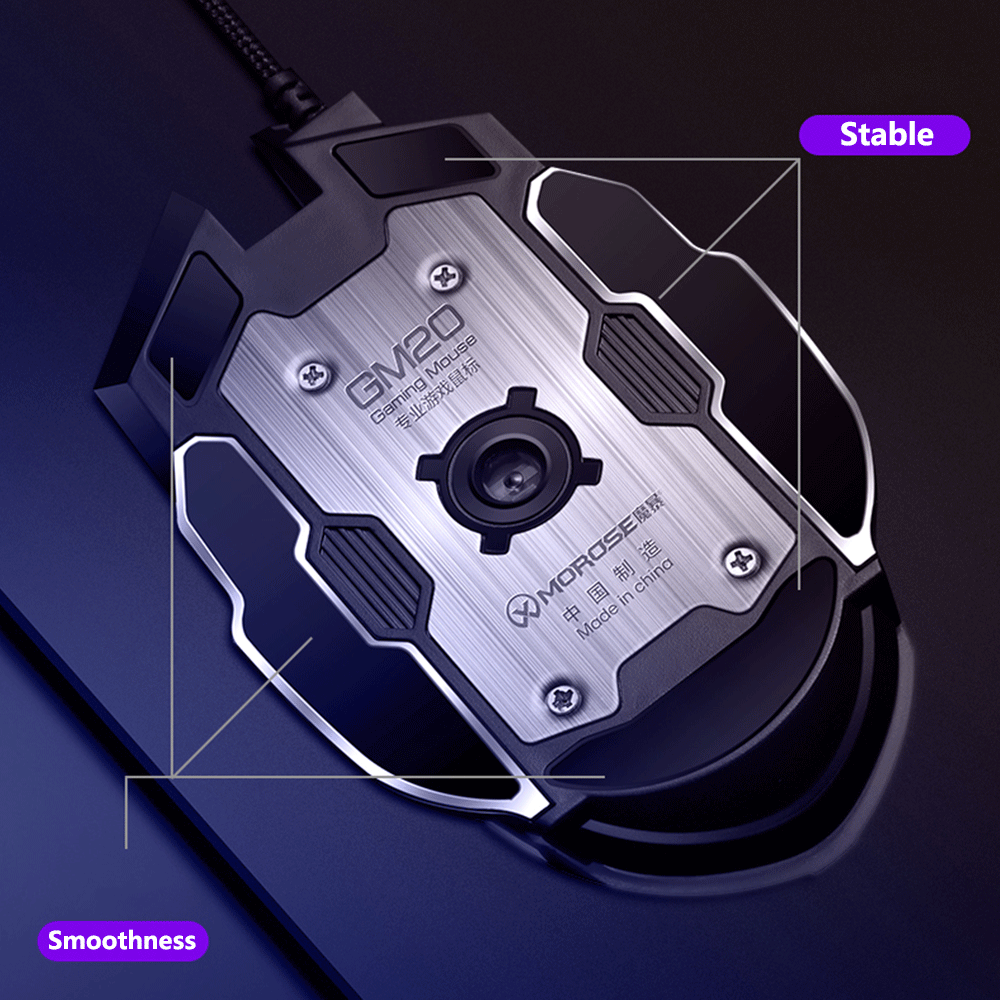 Gaming Mouse Mechanical Feel Adjustable 3200DPI LED Color Wired USB Mice For PC Laptop Gamer