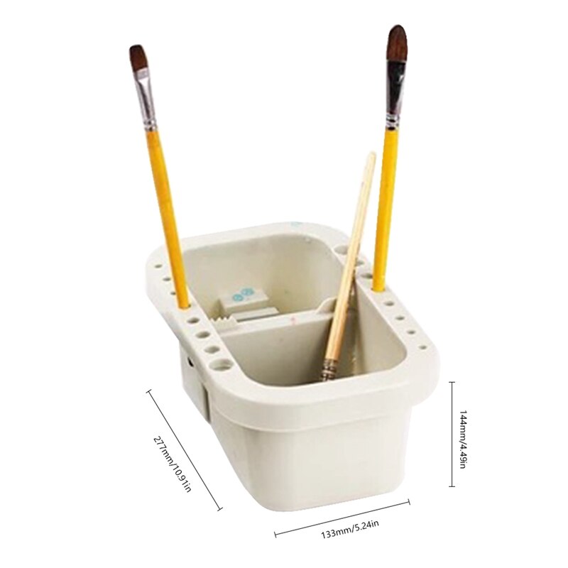 3Pcs Multi-Function Wash Pen with Palette Gouache Watercolor Acrylic Paint Wash Bucket Art Supplies