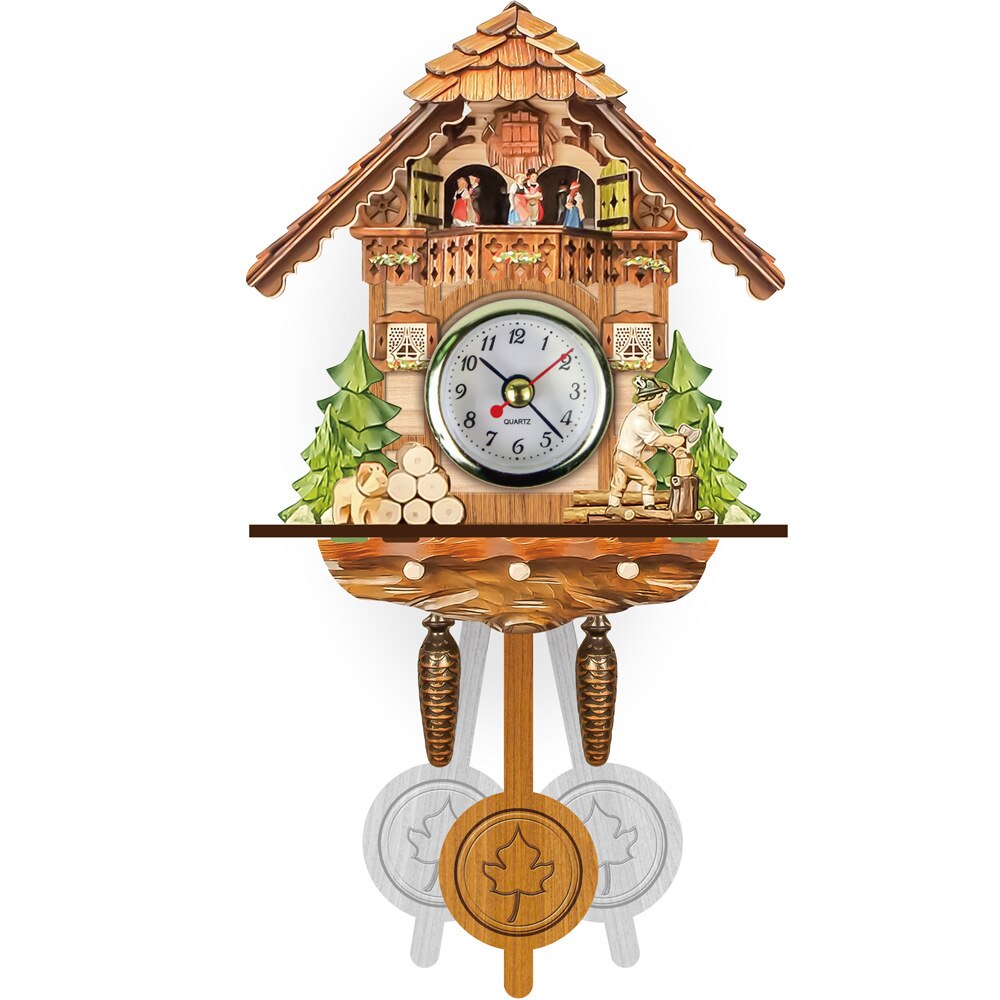Luxury Cuckoo Wall Clock Vintage Silent Nordic Retro 3d Watches Clocks Wall Home Decor Home Living Room Decoration Ideas: CM003