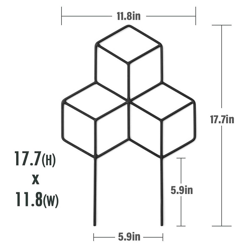 Hage metall espalier, gitterformet plante espalier til diy potteklatring planter støtte, blomster grønnsaker rose vintreet