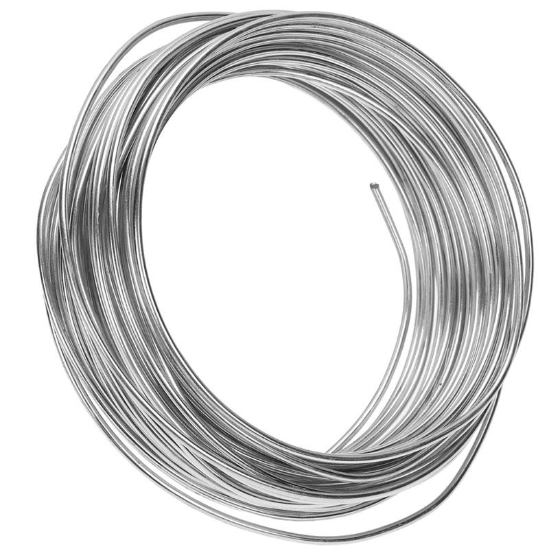 3 pièces bricolage jardinage fil de fer jardin pliable artisanat fil fil de fer doux fil d'argile pour bricolage artisanat faisant (argent diamètre 1.6MM)