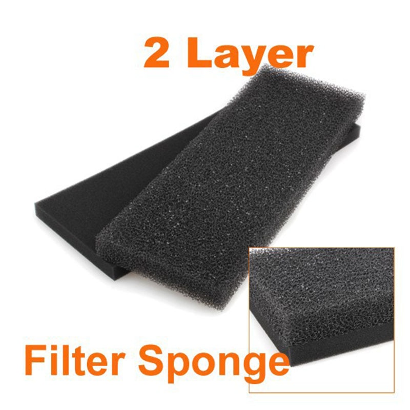 2 Layer Aquarium Filter Fish Tank Replacement Reused Biochemical Filter Cotton Sponge Filter Foam Pads Filter Media