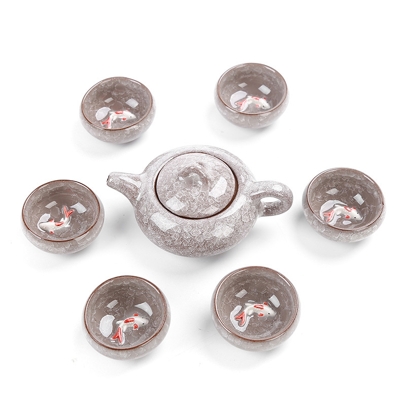 Multicolour Healthy Tea Set Afternoon TeaSet For Office Tea Room&Home Chinese Leisure Tea Ceremony Kung Fu Tea Tools Tea Pot&Cup: Dark Khaki