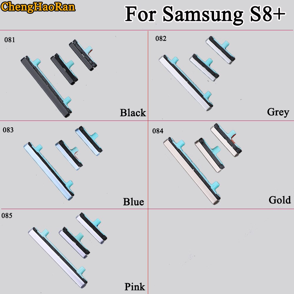 ChengHaoRan 1Set Side Button For Samsung S8+ Phone case side button switch power volume button repair parts replacement