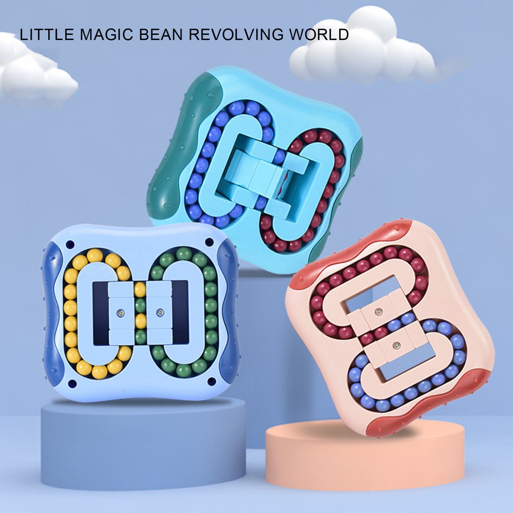 Rotating Magic Bean Intelligence Fingertip Rotating Cube Rotating Cube Finger Gyro Children Burger Rotating Cube Toy