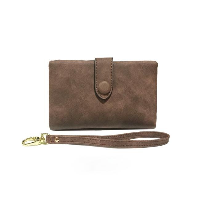 Portafoglio donna porta carte di lusso in pelle pochette portafogli Casual da donna tasca con cerniera Hasp portafoglio da donna borsa da donna: Coffee