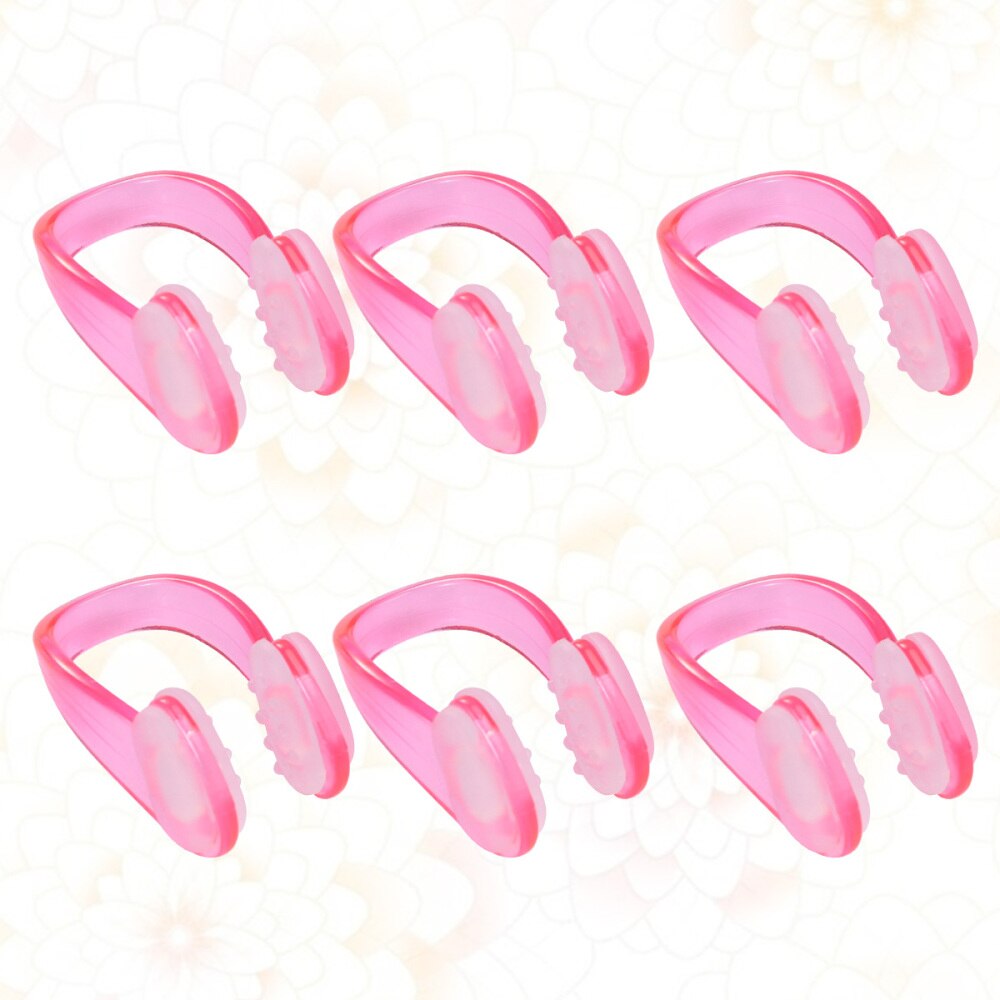 10 Pcs Volwassenen Unisex Zwemmen Neus Clip Neus Bescherming Zachte Siliconen Zwembad Accessoires Voor Duiken (Roze)
