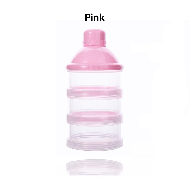 Portátil leite em pó fórmula dispensador de alimentos recipiente de armazenamento caixa de alimentação do bebê crianças criança multi-camada de armazenamento de alimentos para bebê: 3 Layer Pink