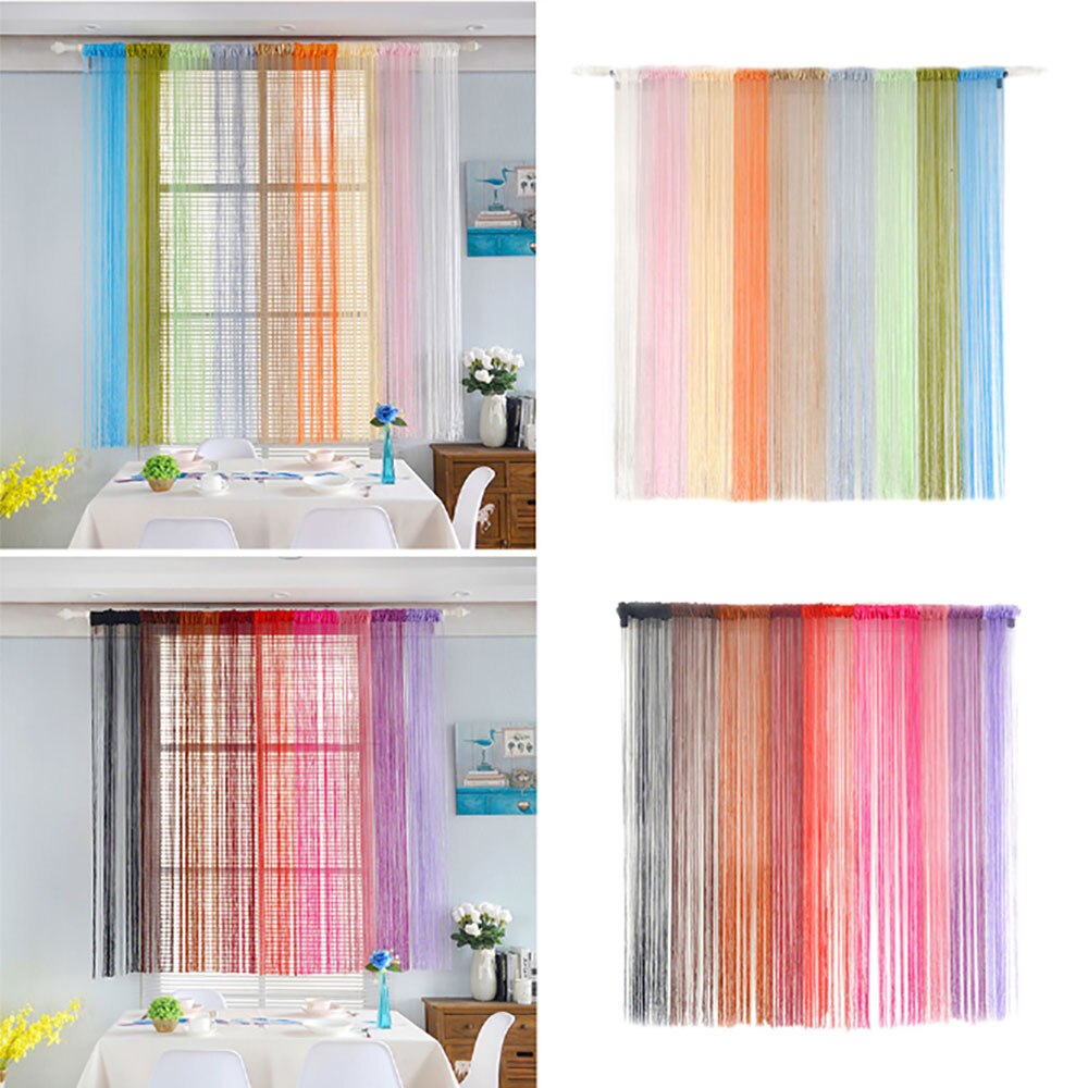 String Curtains Patio Net Fringe for Door Fly Screen Windows Divider Cut To Size String curtain panels Easy to fit