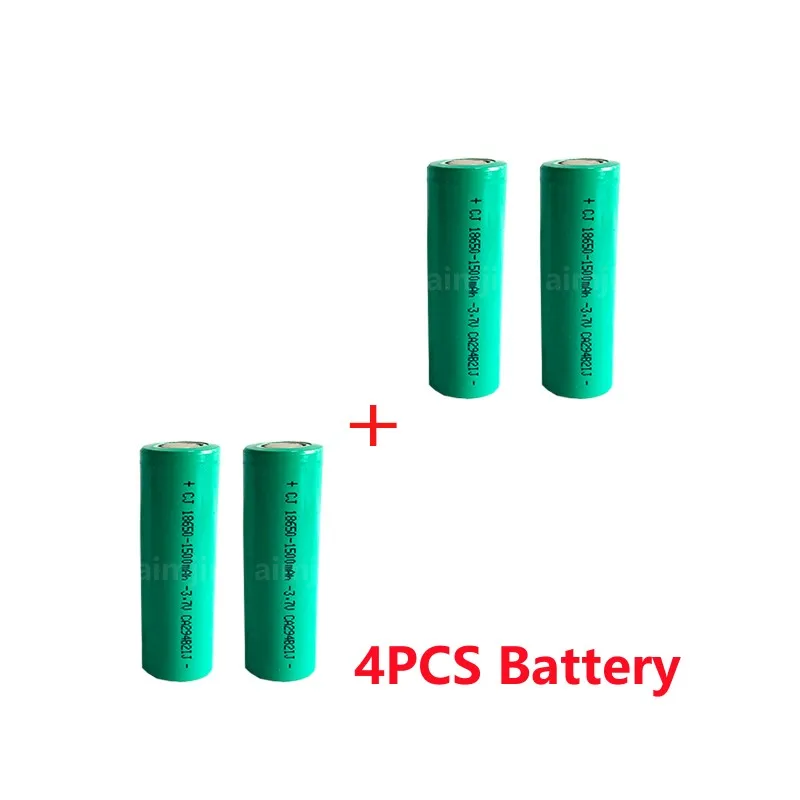 Batería recargable de iones de litio de alta capacidad, 18650, 3,7 V, 1500mAh, para linterna, lámpara de cabeza, walkie-talkie: Morado