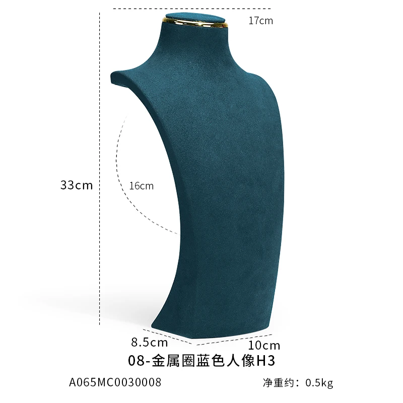 Halskæde display stand metal microfiber vindue model hals display stand vedhæng hængende hals hals hylde ny: Lilla