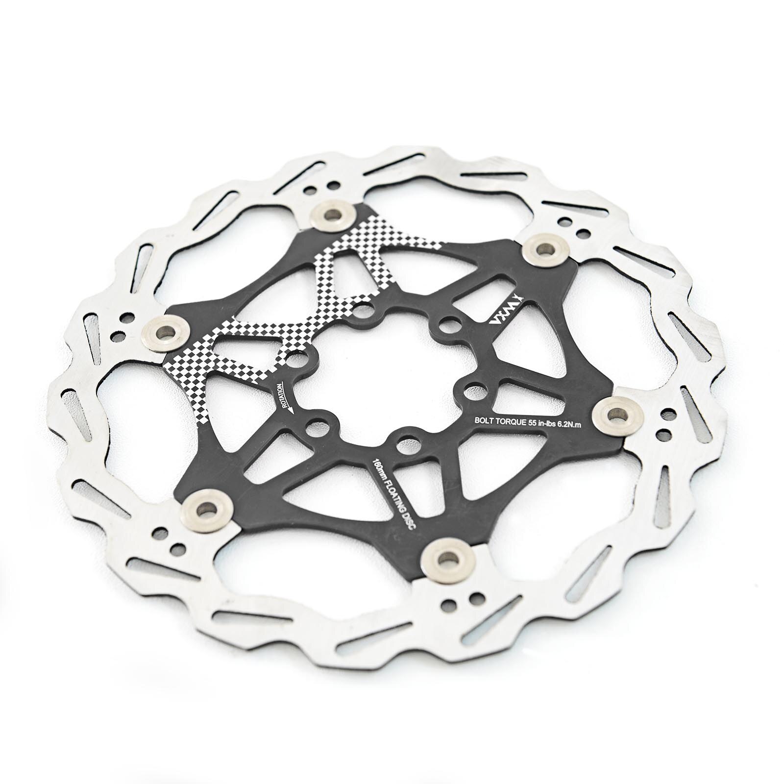 Bike Remschijven Warmteafvoer Drijvende Rotor Ultralight Float Disc Pad 160Mm 180Mm 203Mm Mtb Fiets schijfrem Pad: 160MM Black