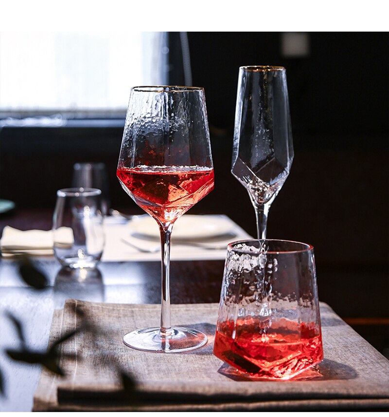 2 stk guld, hamret, champagneglas, vinglas, bæger-champagneglas sæt  of 2
