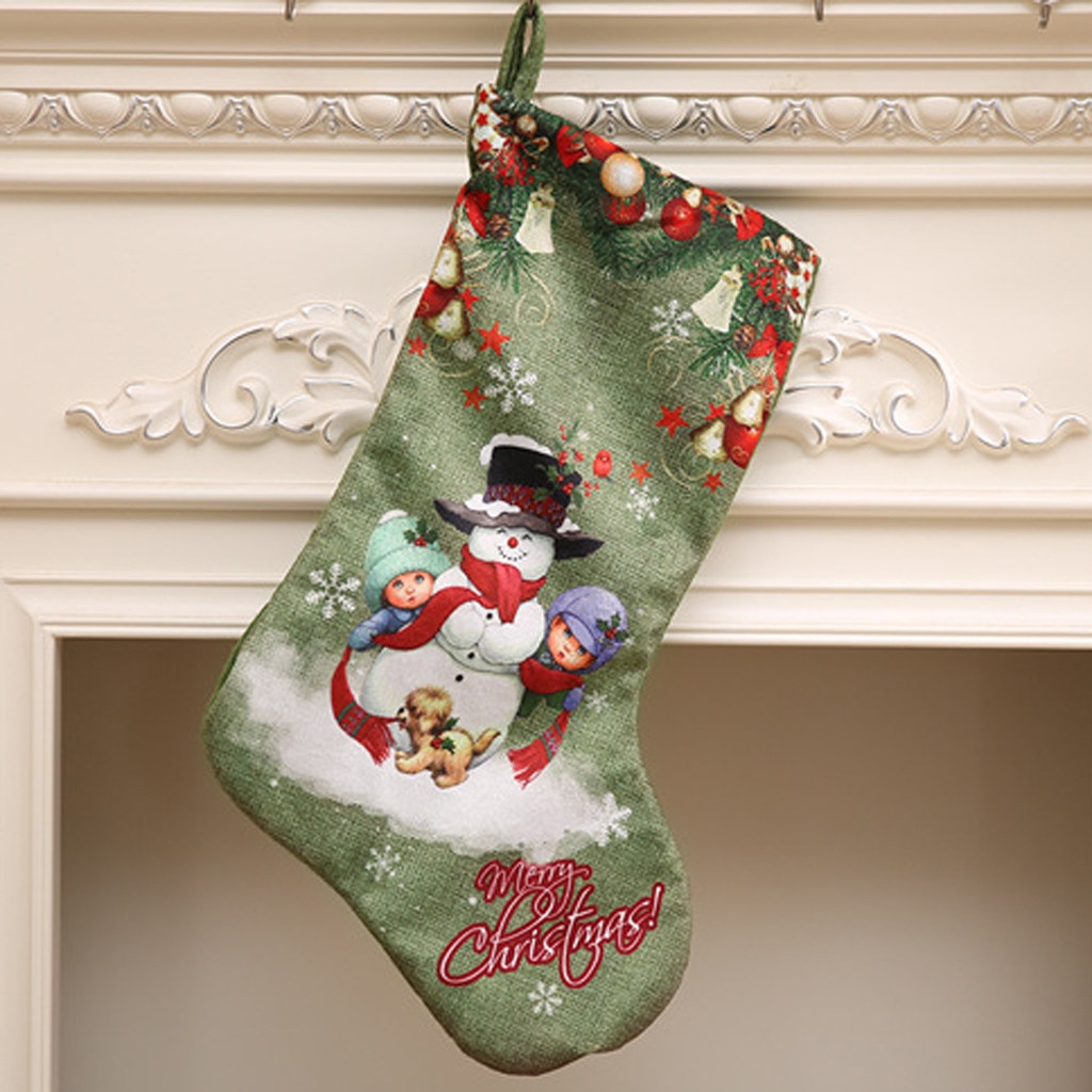 Kerst Kerstman Sokken Snoep Bag Ornament Party Xmas Tree Opknoping Kerst Sokken Decoratie Pop Pop Decoratie