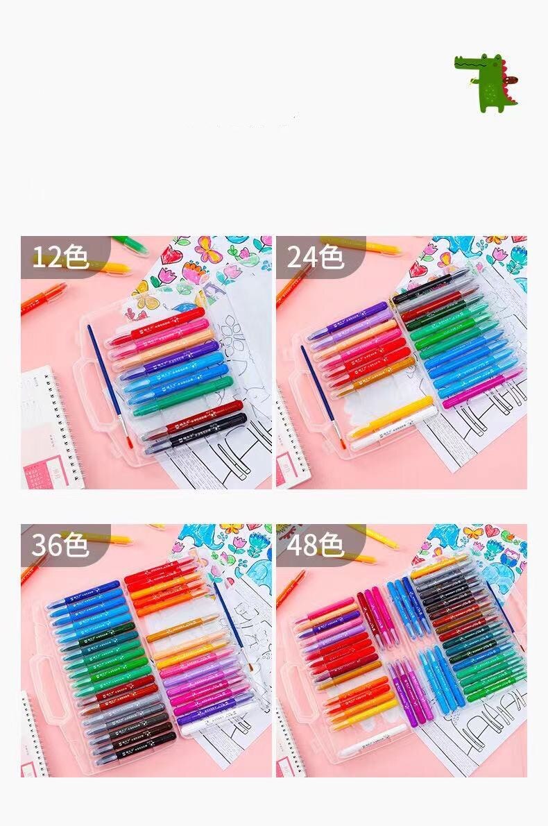 Ensemble de dessin de peinture de Crayon de cire Soluble dans l'eau d'enfants pour la papeterie de d'enfants