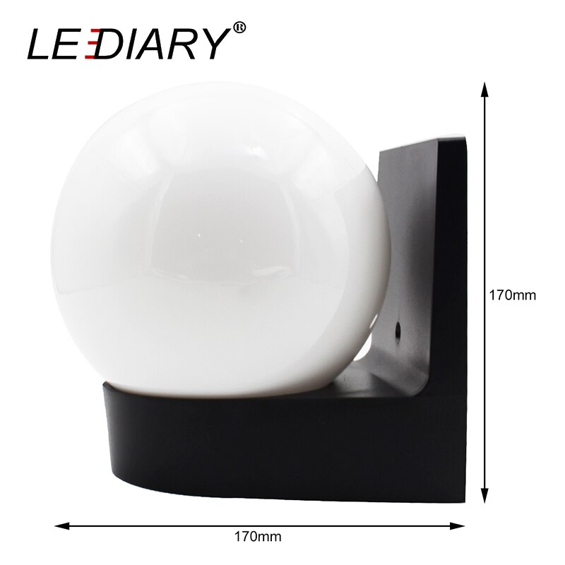 LEDIARY Outdoor Tuin Veranda Wandlampen IP54 E27 100-240V Wit Plastic Opbouw Waterdicht Voor Gang Balkon trap