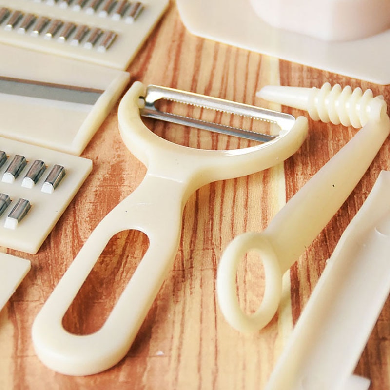 11 stks/set Multifunctionele Shredder Fruit Dunschiller Aardappelen Slicer Dicer Chopper Cutter Keuken Gereedschap