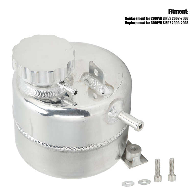 Coolant Expansion Bottle Aluminum Alloy Radiator Overflow Tank Rust Proof High Strength Maintenance Oil Resistant for Car